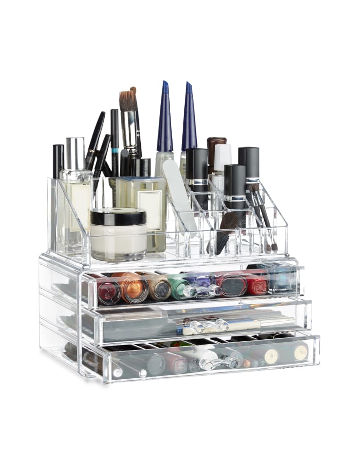 relaxdays Makeup Organizer in Transparent günstig kaufen onesize