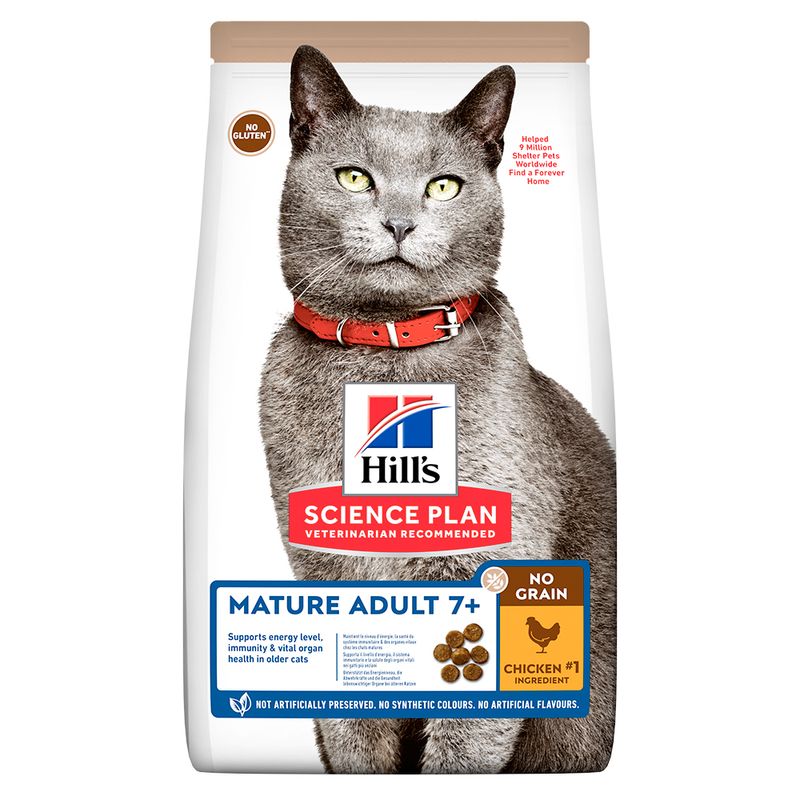 Hill's Science Plan Mature Adult 7+ No Grain mit Huhn zu TOP-Preisen