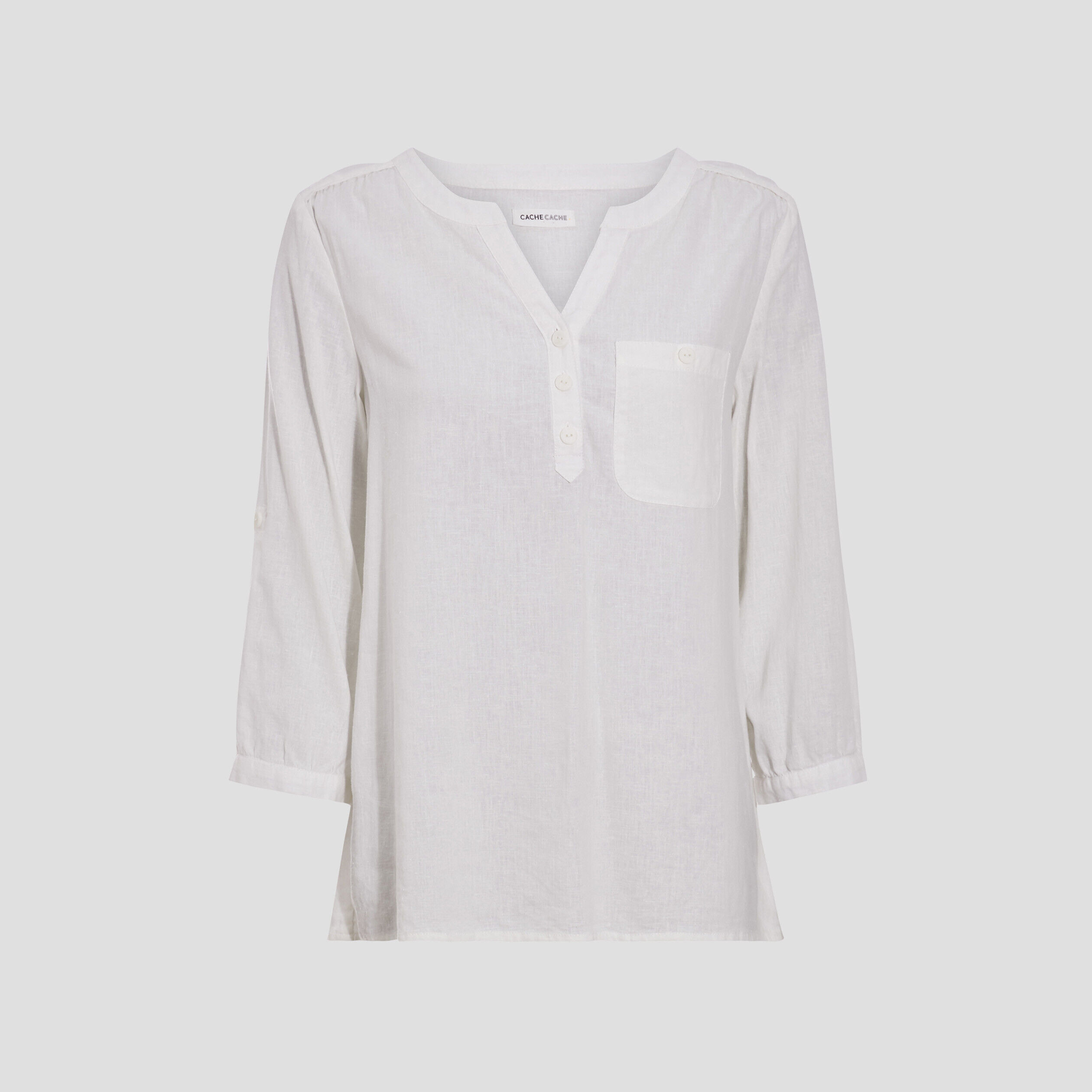 Blouse manches 3/4 ecru femme | Cache Cache
