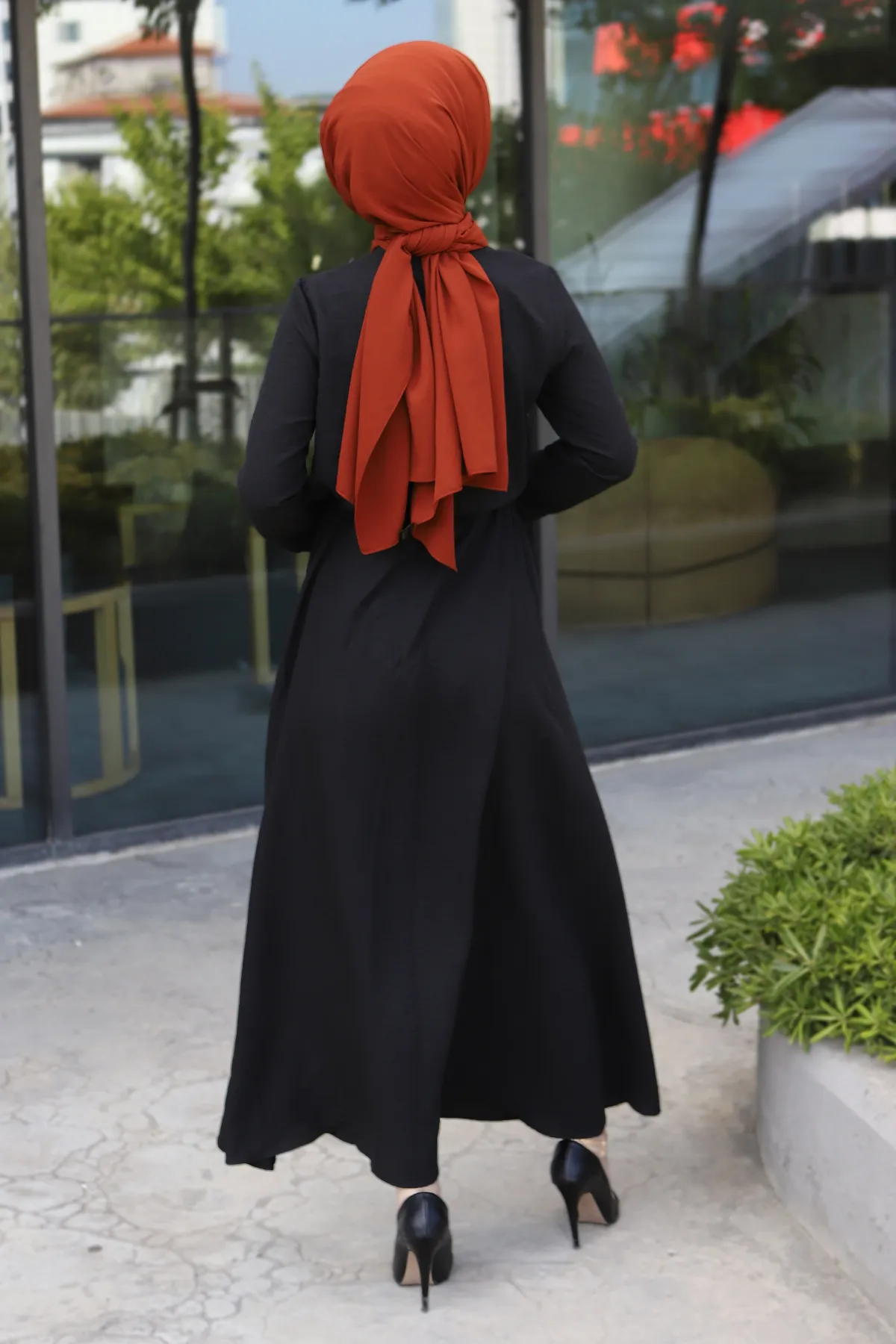 Tesettür Dünyası  Ayrobin Kleid Tsd220540 Schwarz