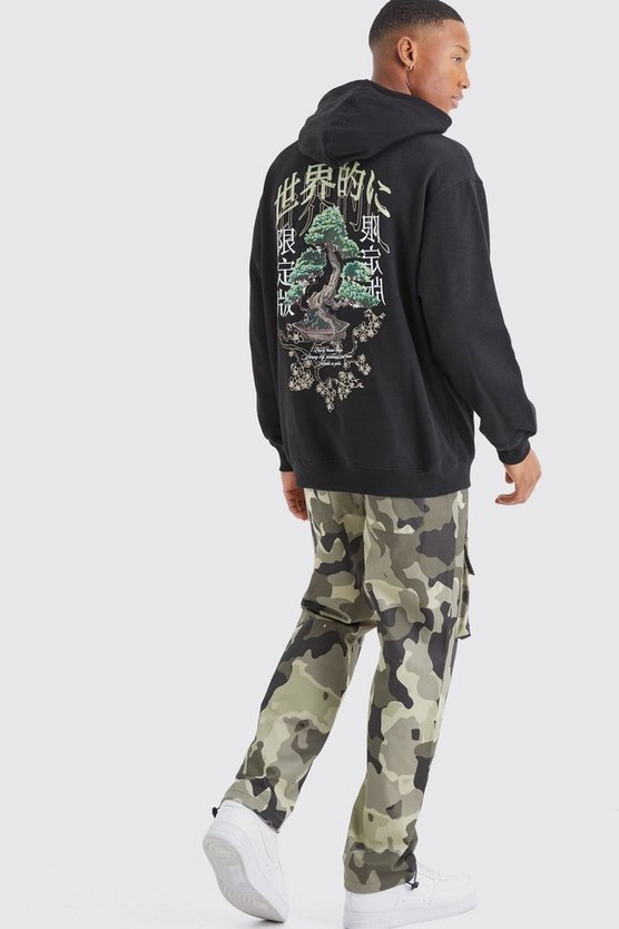Camouflage Cargo-Hose mit geradem Bein