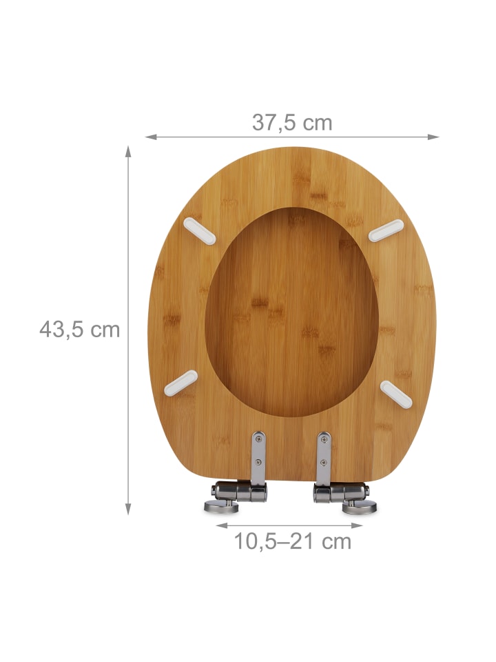 relaxdays Toilettendeckel in Natur - (B)37,5 x (T)43,5 cm günstig kaufen onesize