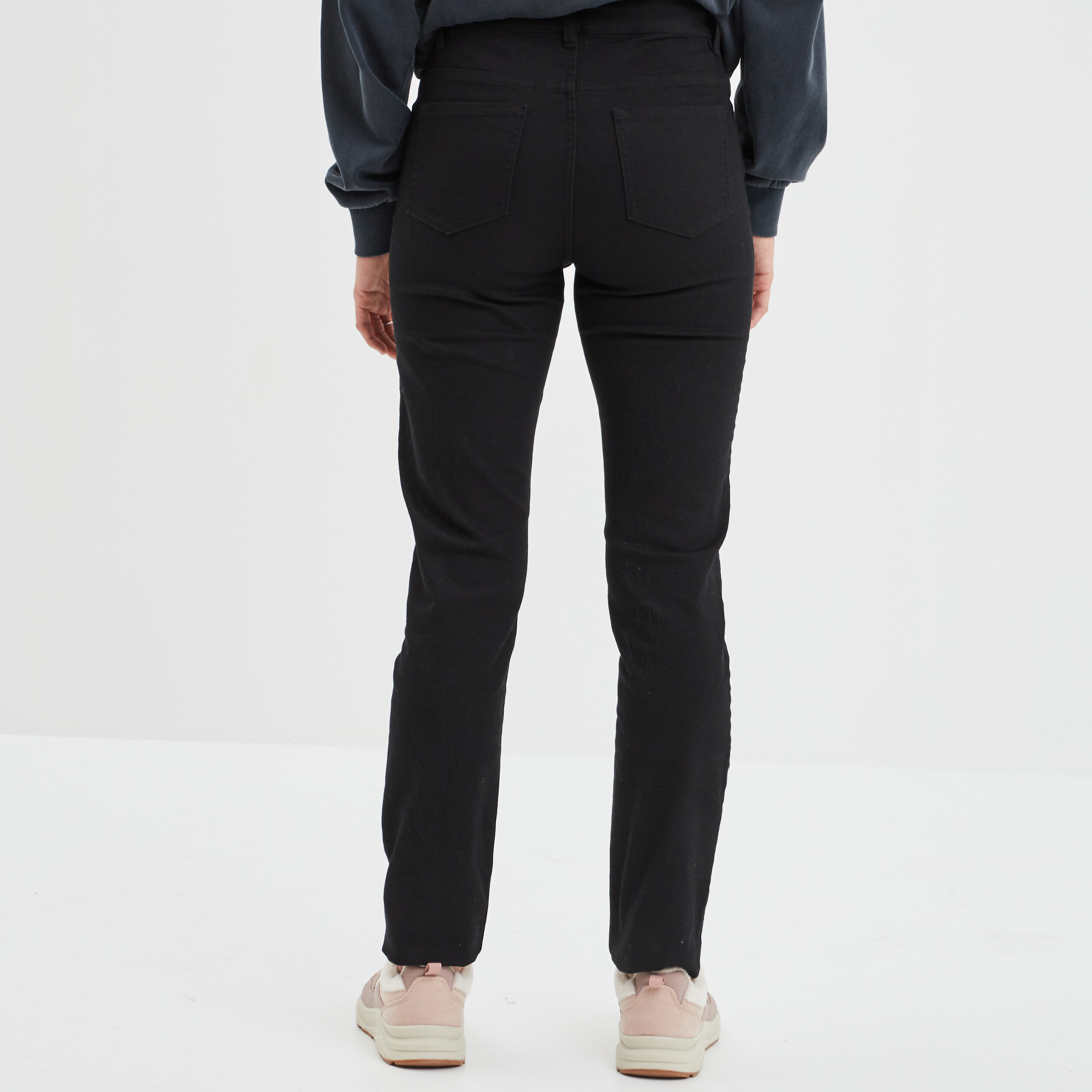 Pantalon slim 5 poches noir femme | La Halle