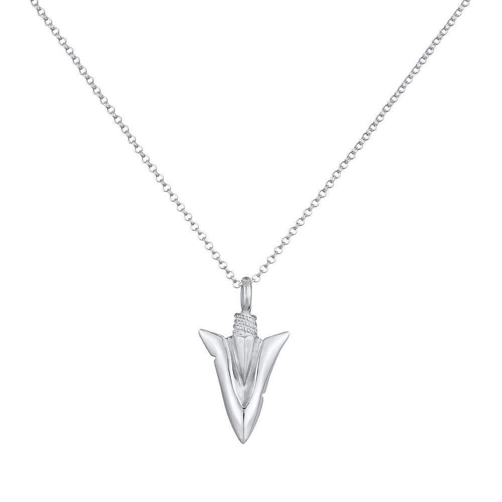 KUZZOI KUZZOI Collier Hommes Pendentif Flèche pointe en Argent Sterling 925 Bijoux