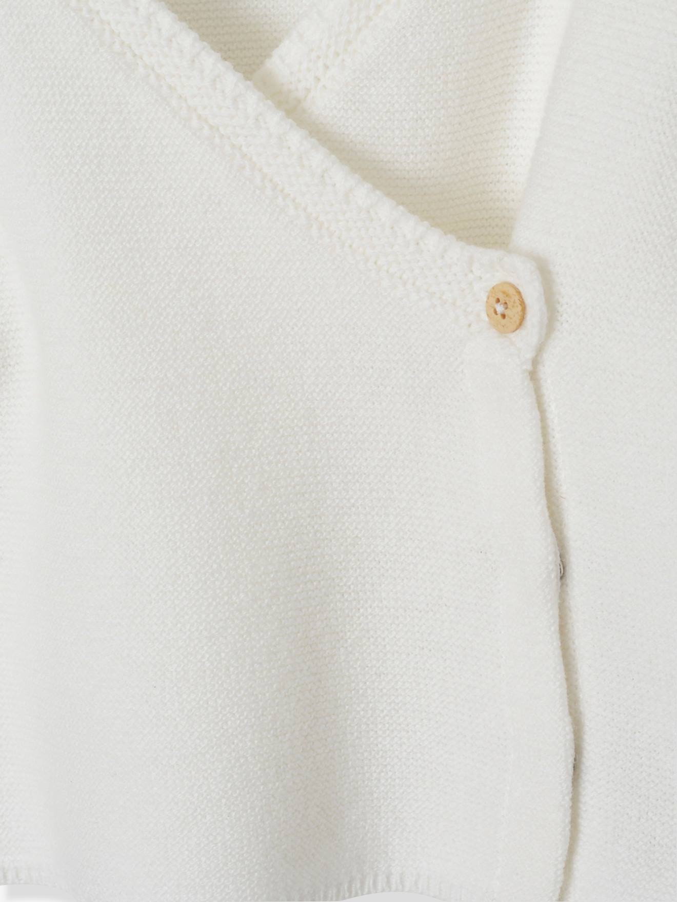 Brassière bébé en coton et laine bleu pale