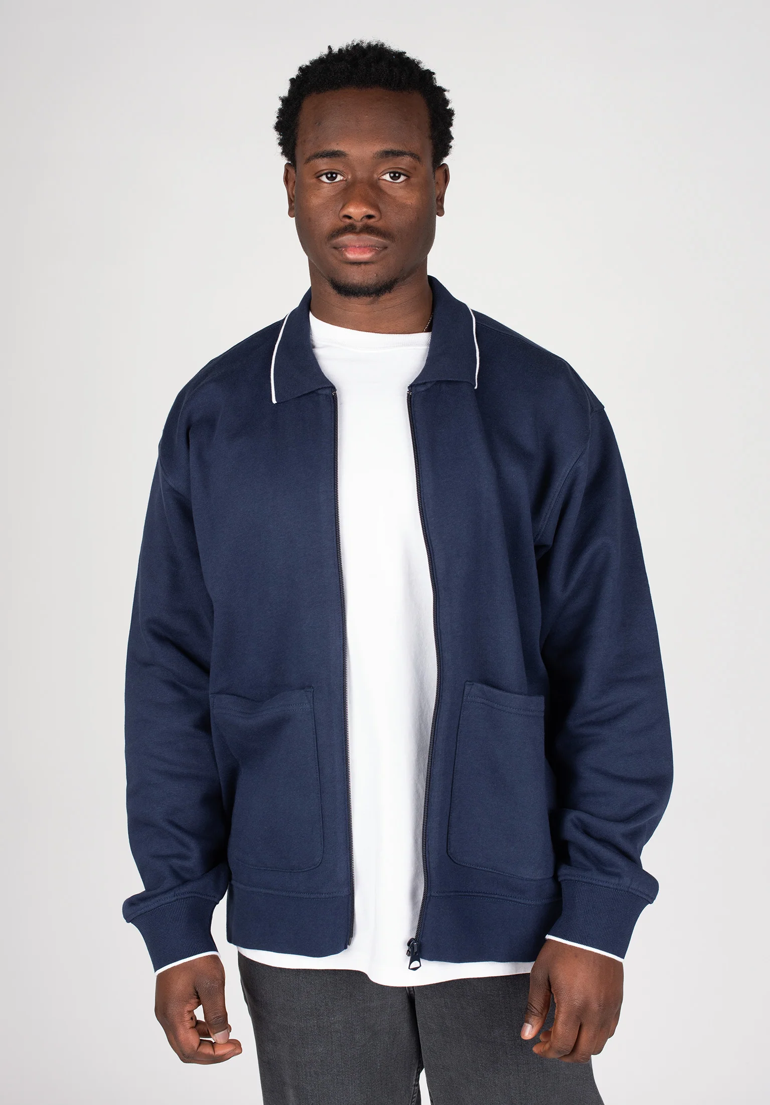 Fontana Zip Front Polo Sweatshirt