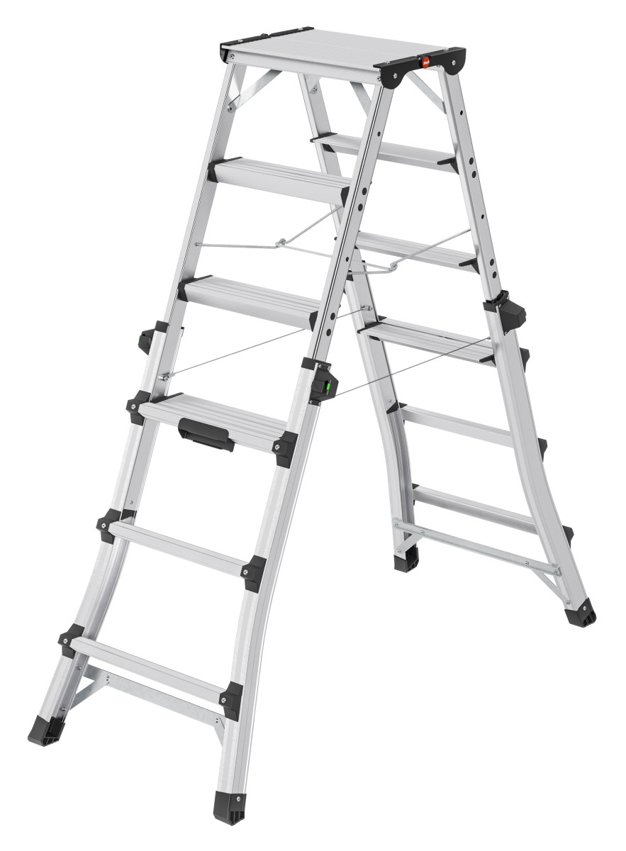 Bauzaunwelt Hailo D100 TL TopLine Stehleiter mit teleskopierbaren Holmen