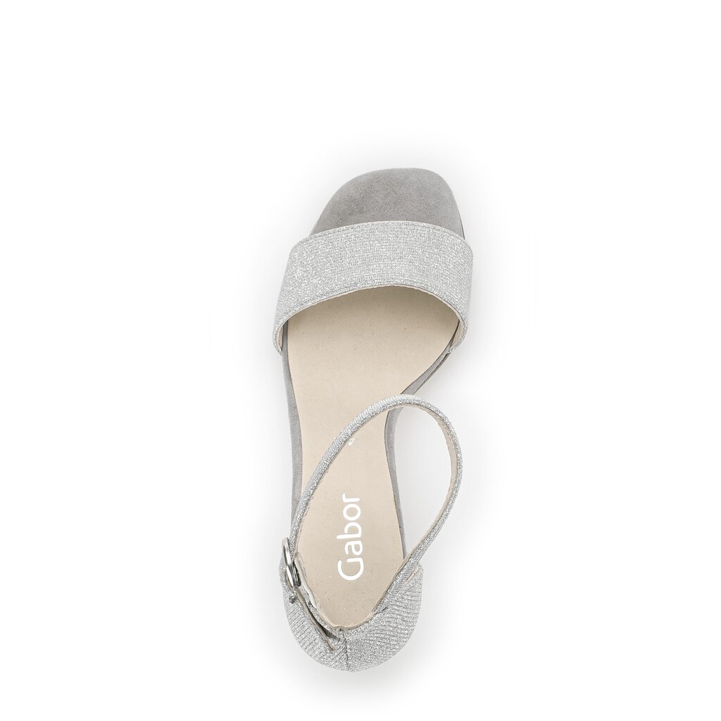 Gabor fashion Riemchensandale silber