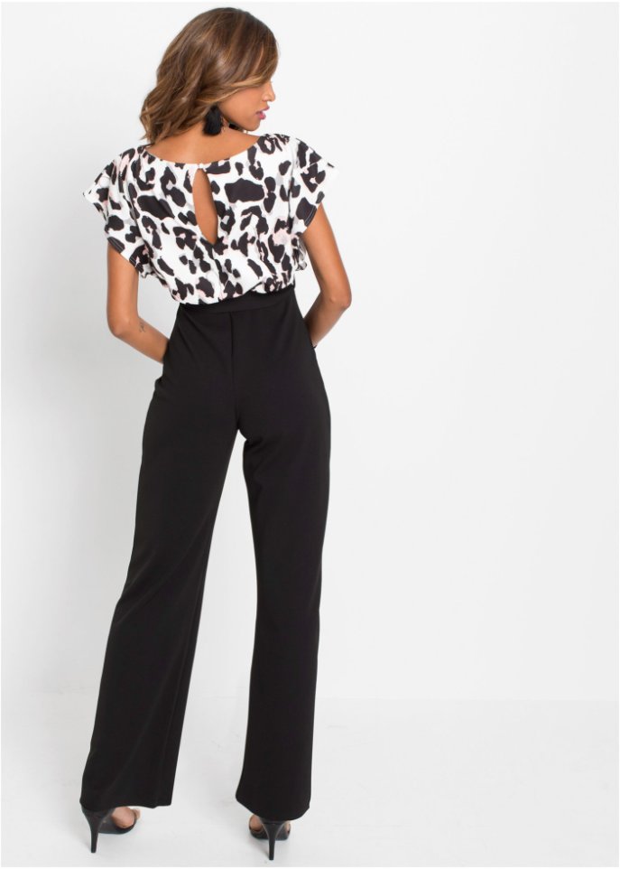 Wickeljumpsuit mit Print