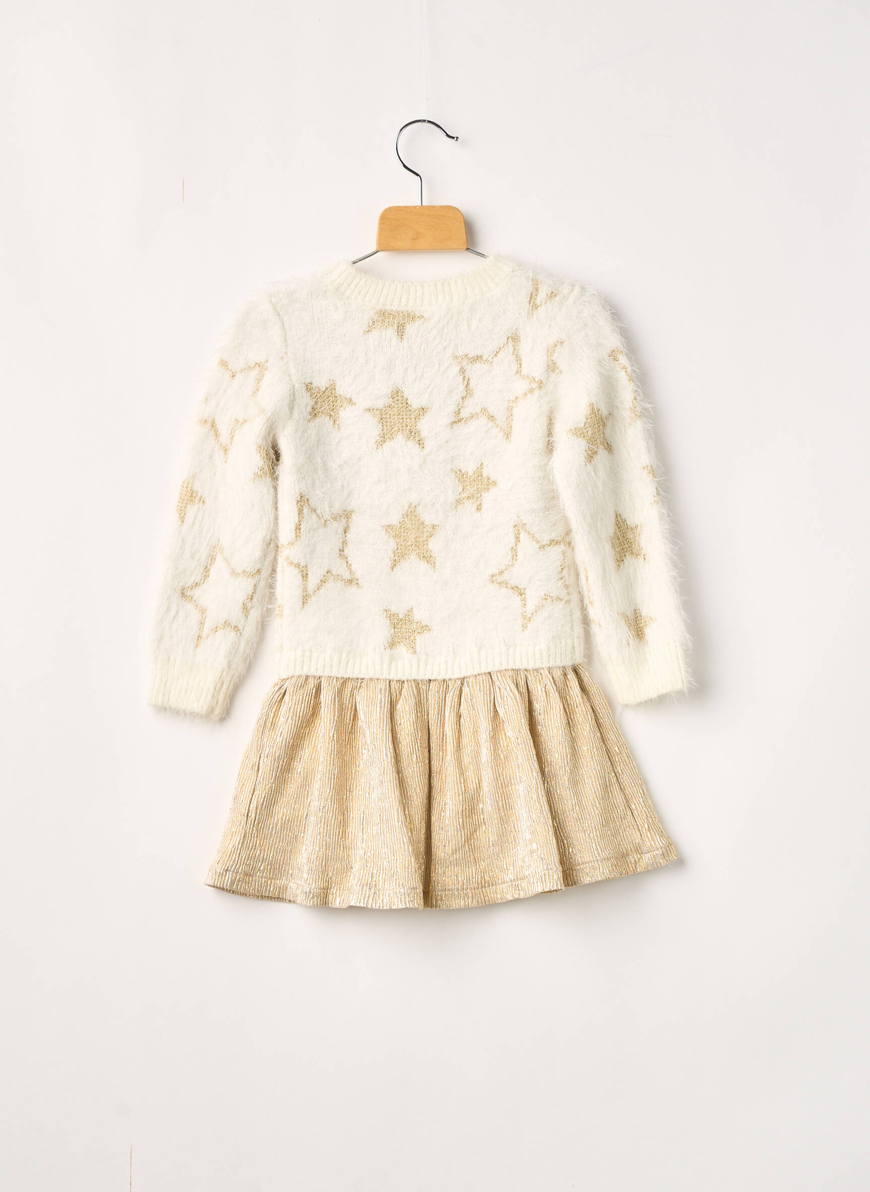3 Pommes Robes Mi Longues Fille couleur beige