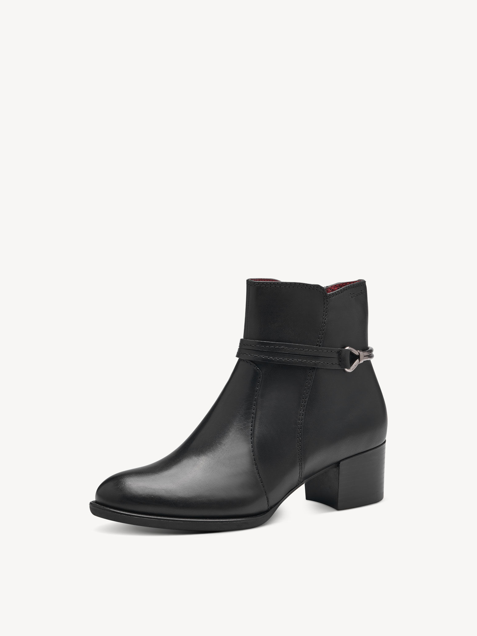 Bottine en cuir - noir