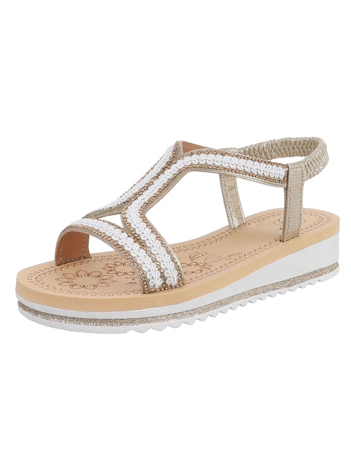 Ital-Design Sandale & Sandalette in Gold günstig kaufen