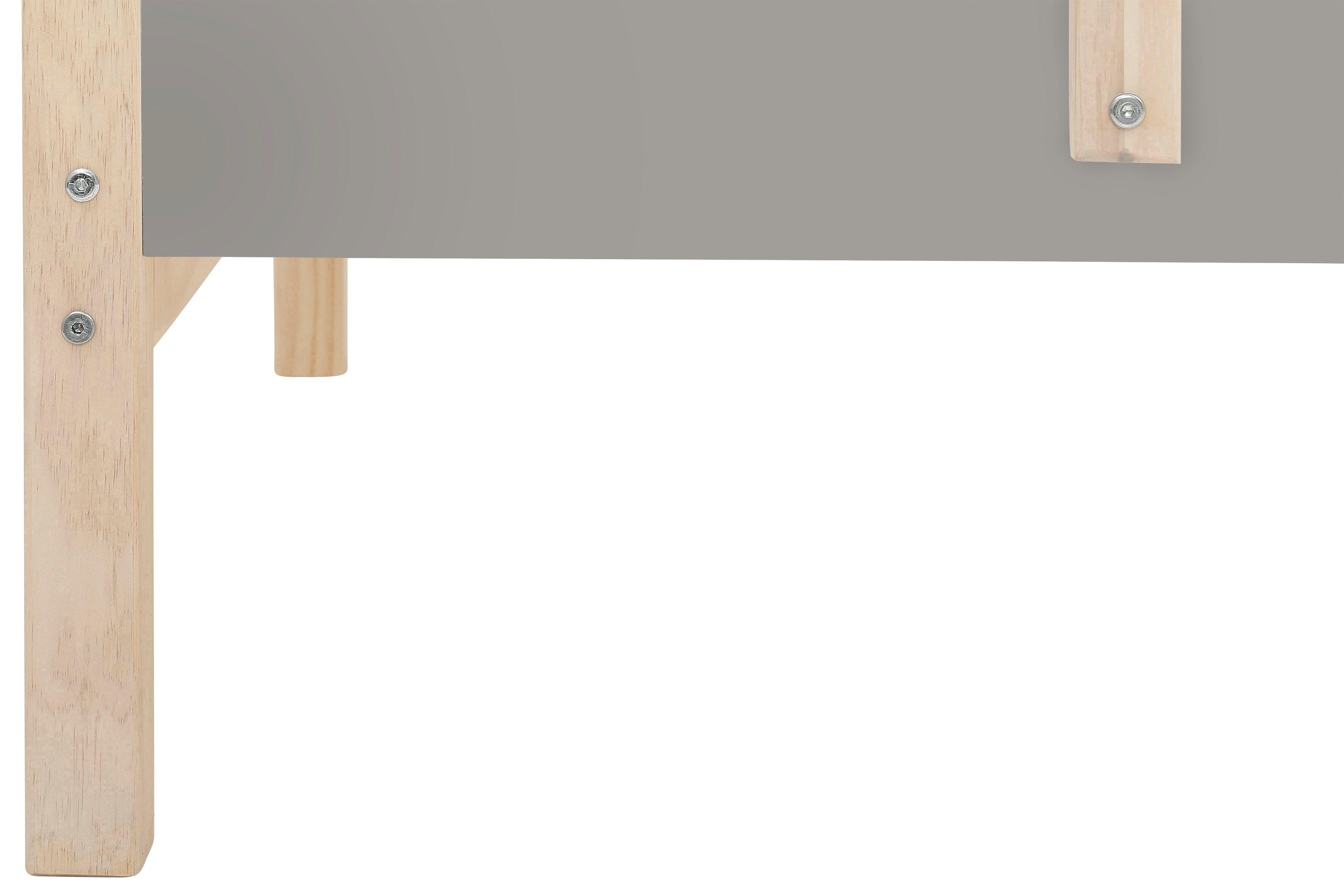 Lüttenhütt Etagenbett Janne, Kiefernholz, Etagenbett, inklusive Holzleiter, Liegefläche 90x200 cm