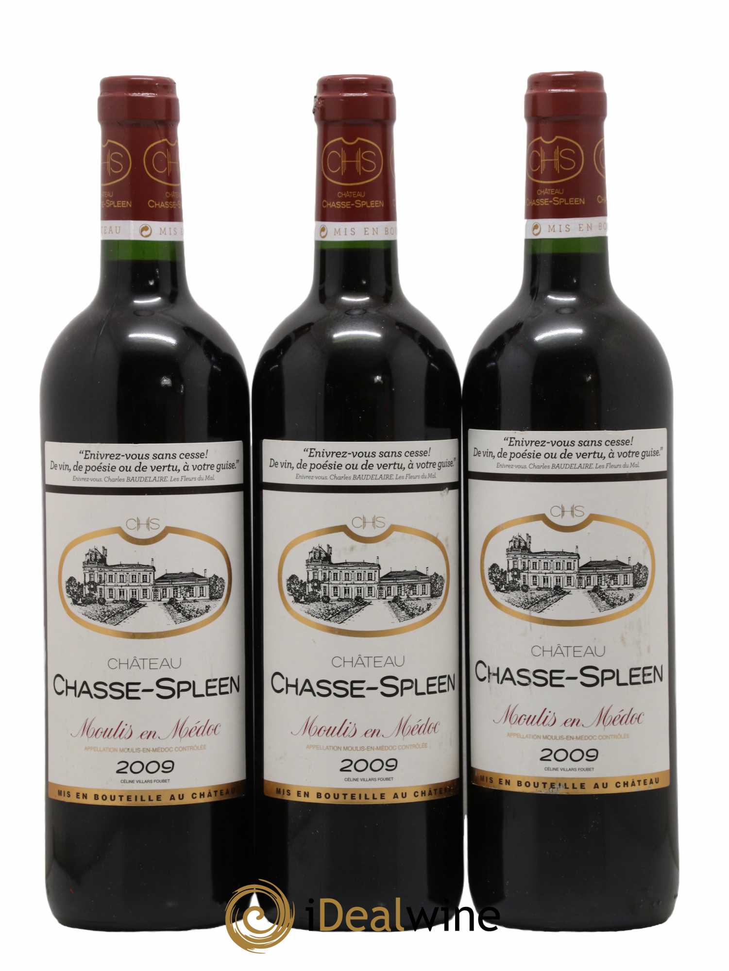Château Chasse Spleen  2009 - Lot de 6 Bouteilles