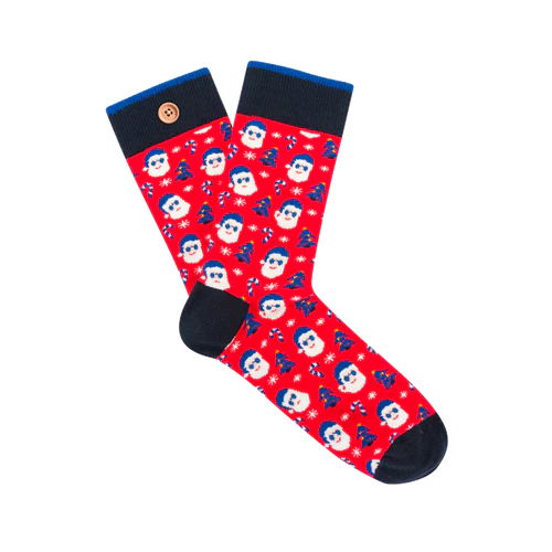 Red White Beard Socks