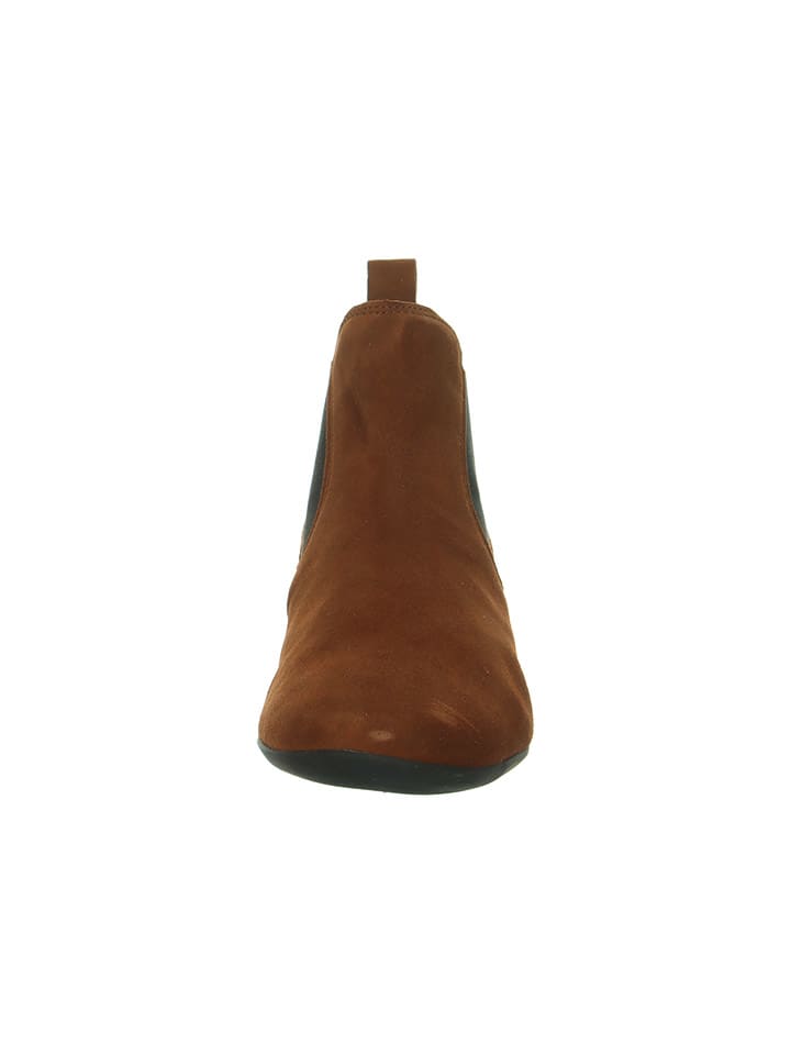 Think! Leder-Chelsea-Boots in Hellbraun günstig kaufen