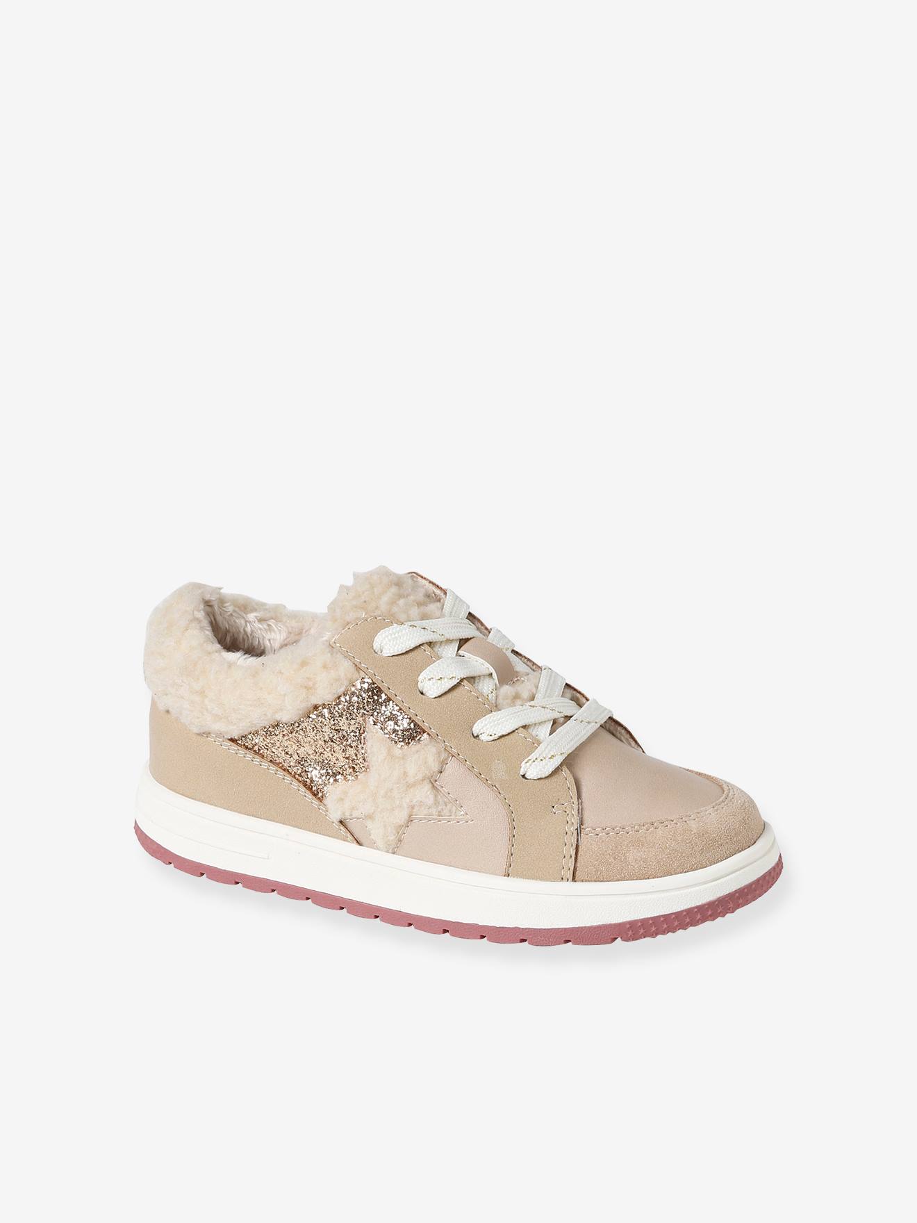 Vertbaudet Mädchen Sneakers mit Warmfutter - beige