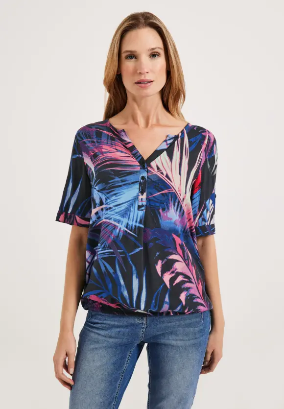 CECIL Bluse mit Blättermuster
