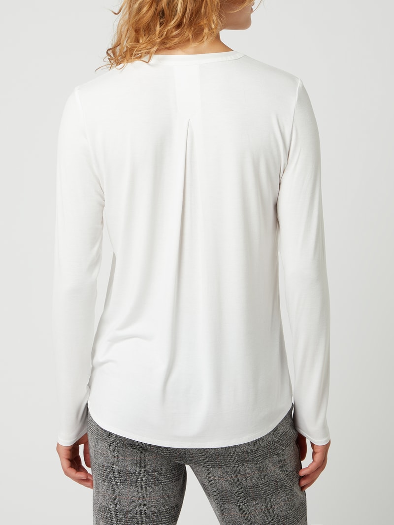 Blusenshirt aus Krepp in offwhite
