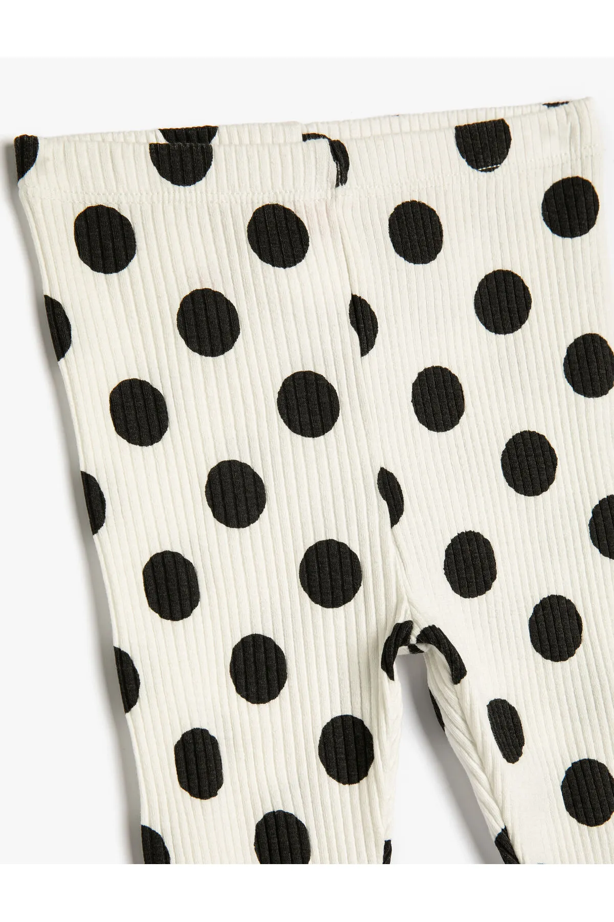 Koton  Gerippte Leggings mit Polka-Dot-Muster und elastischem Bund aus Baumwolle