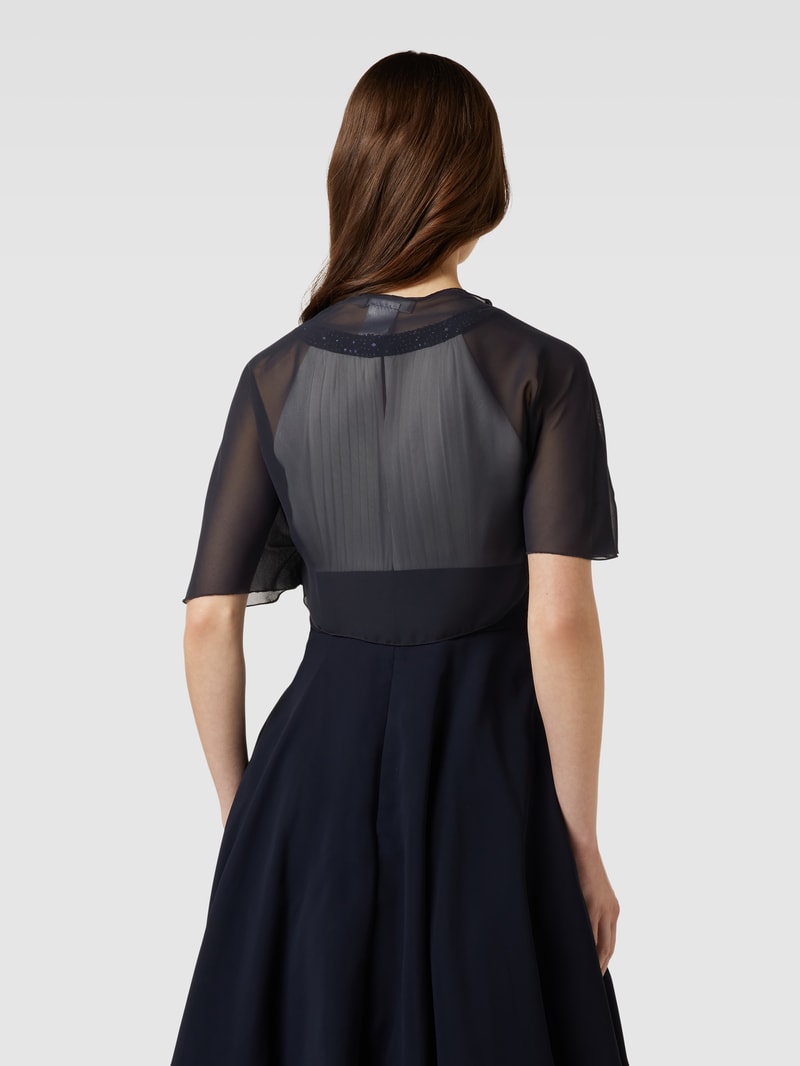 Bolero mit Knoten-Detail in marineblau meliert