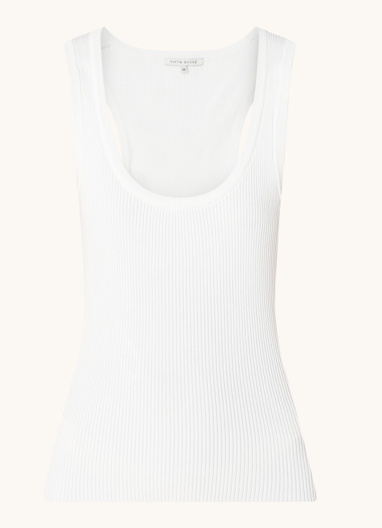 Canotta a maglia fine Fifth House Jai con texture a coste