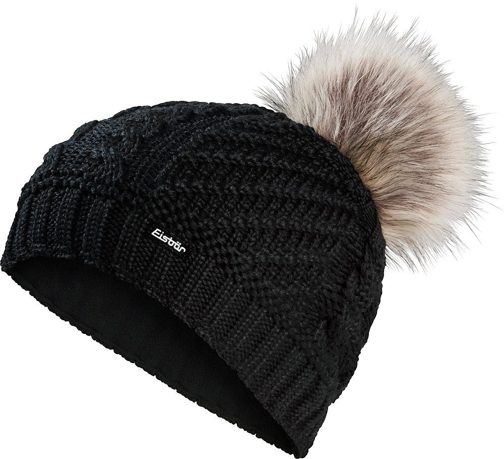 Eisbär Strickmütze mit echter Wolle und weichem, wärmendem Fleece