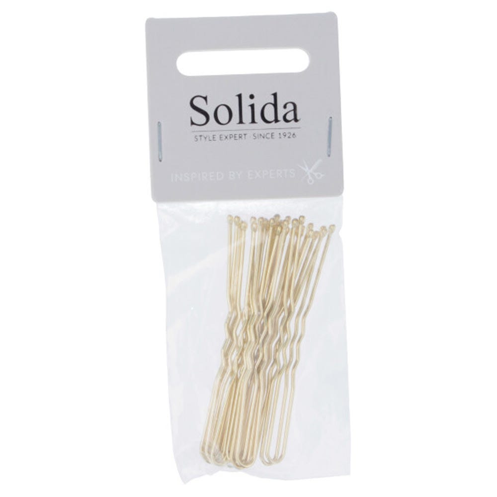 Solida Haarnadel 30 er gewellt gold 7cm 10 Stück