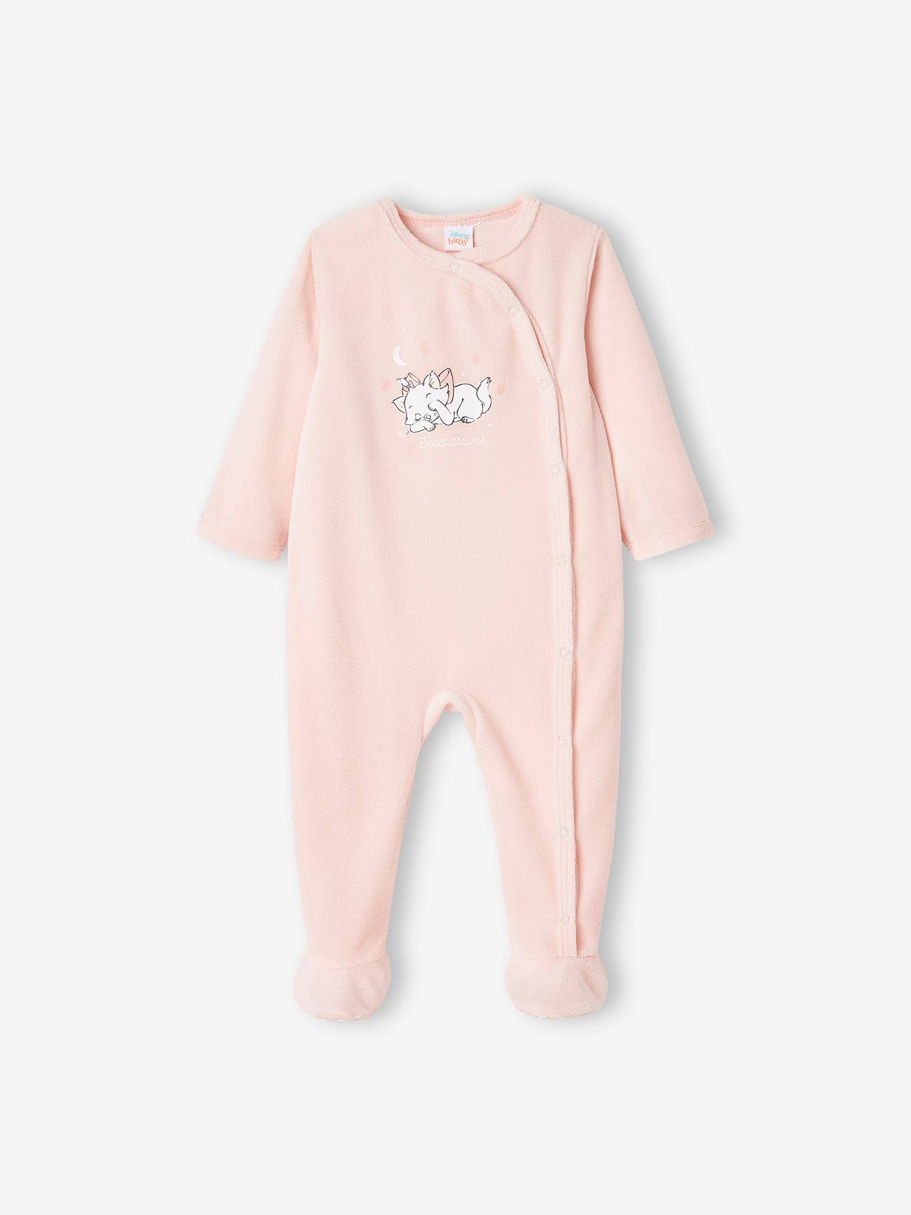 Ensemble bébé fille dors-bien + body + bonnet DS® Marie les Aristochats rose
