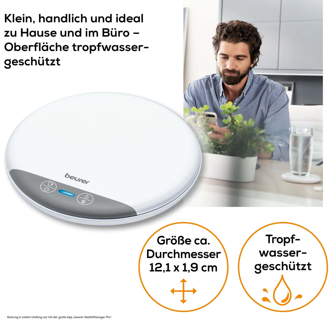 Beurer Trinkmanager DM 20-Trinkmanager mit App zur Messung, Analyse & Verbesserung des Trinkverhaltens