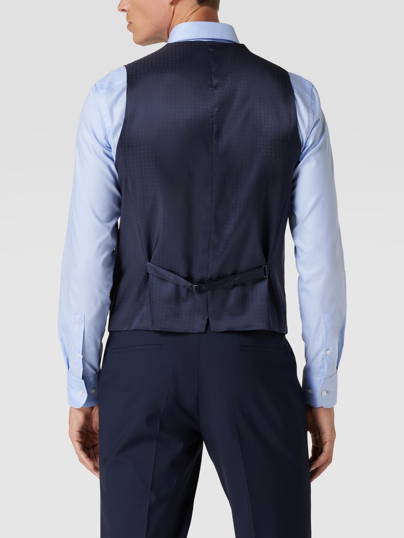 Weste mit Paspeltaschen Modell 'Huge Vest' in blau