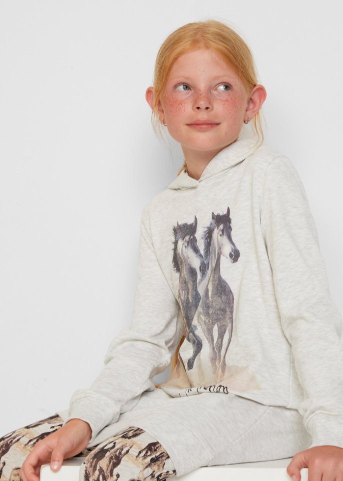 Mädchen Kapuzen-Sweatshirt + Leggings (2-tlg.Set)