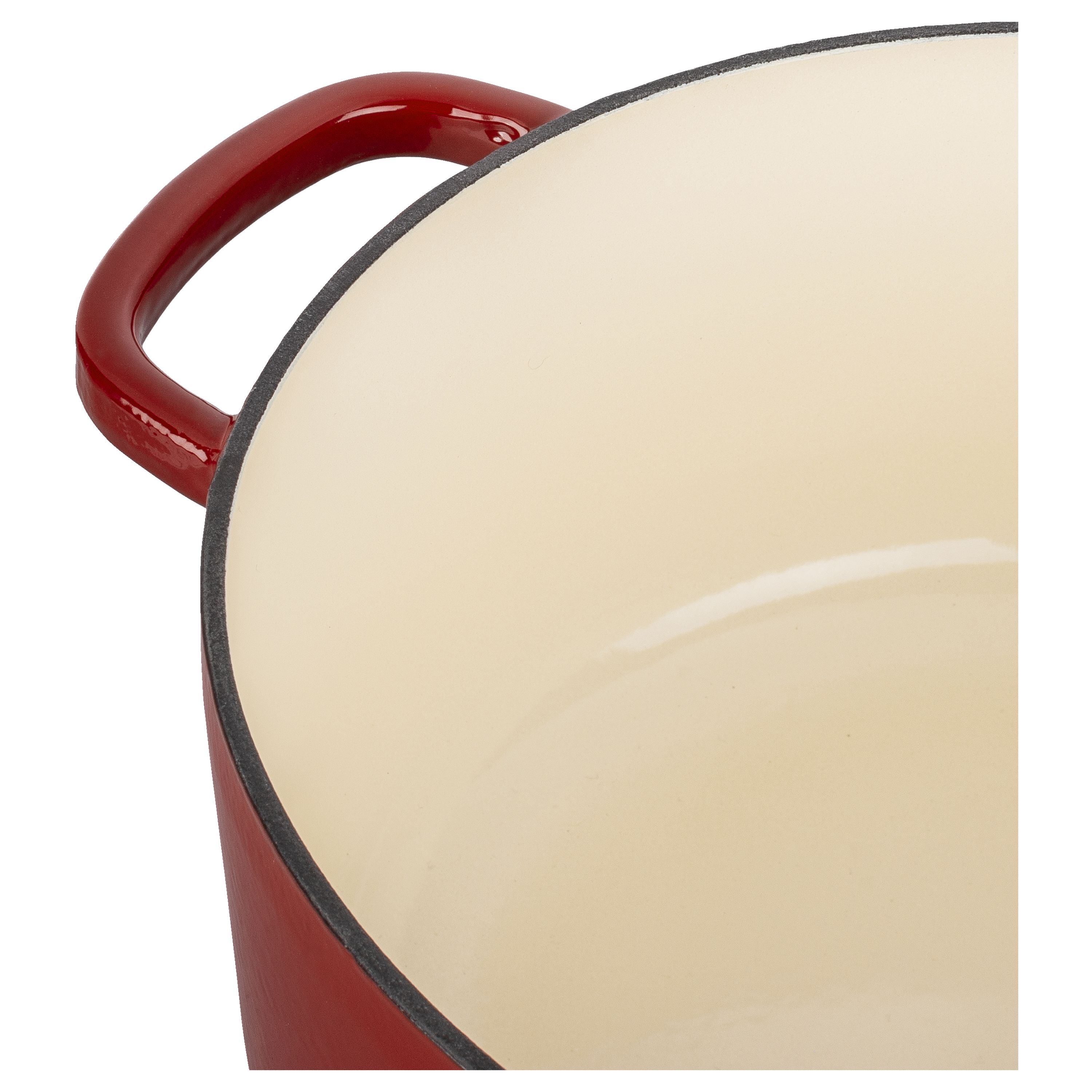 Cocotte 24 cm, rund, Rot, Gusseisen