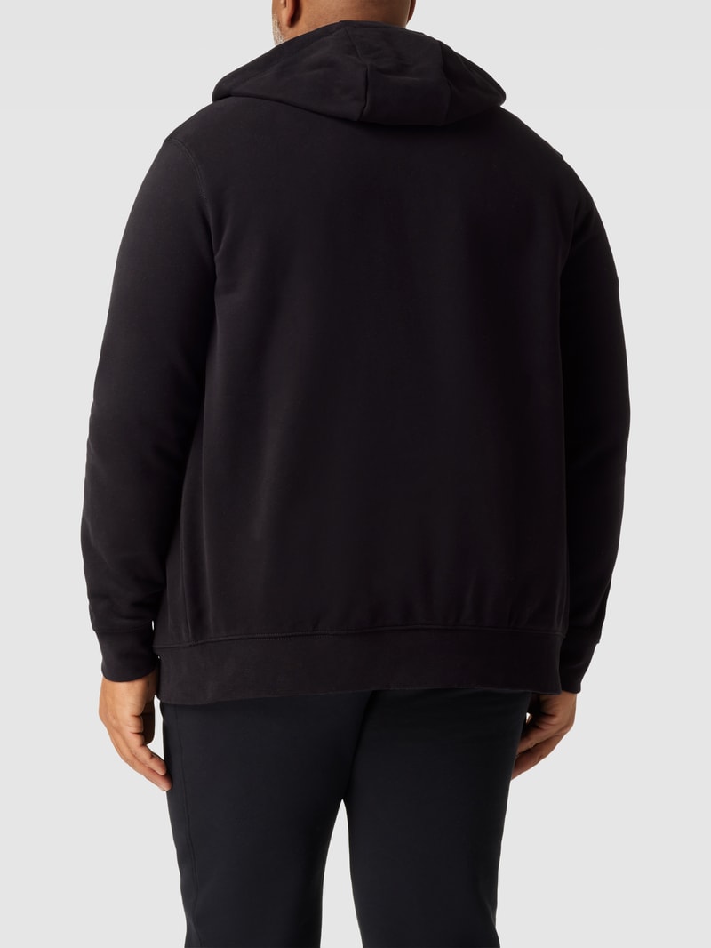 PLUS SIZE Sweatjacke mit Reißverschluss in schwarz