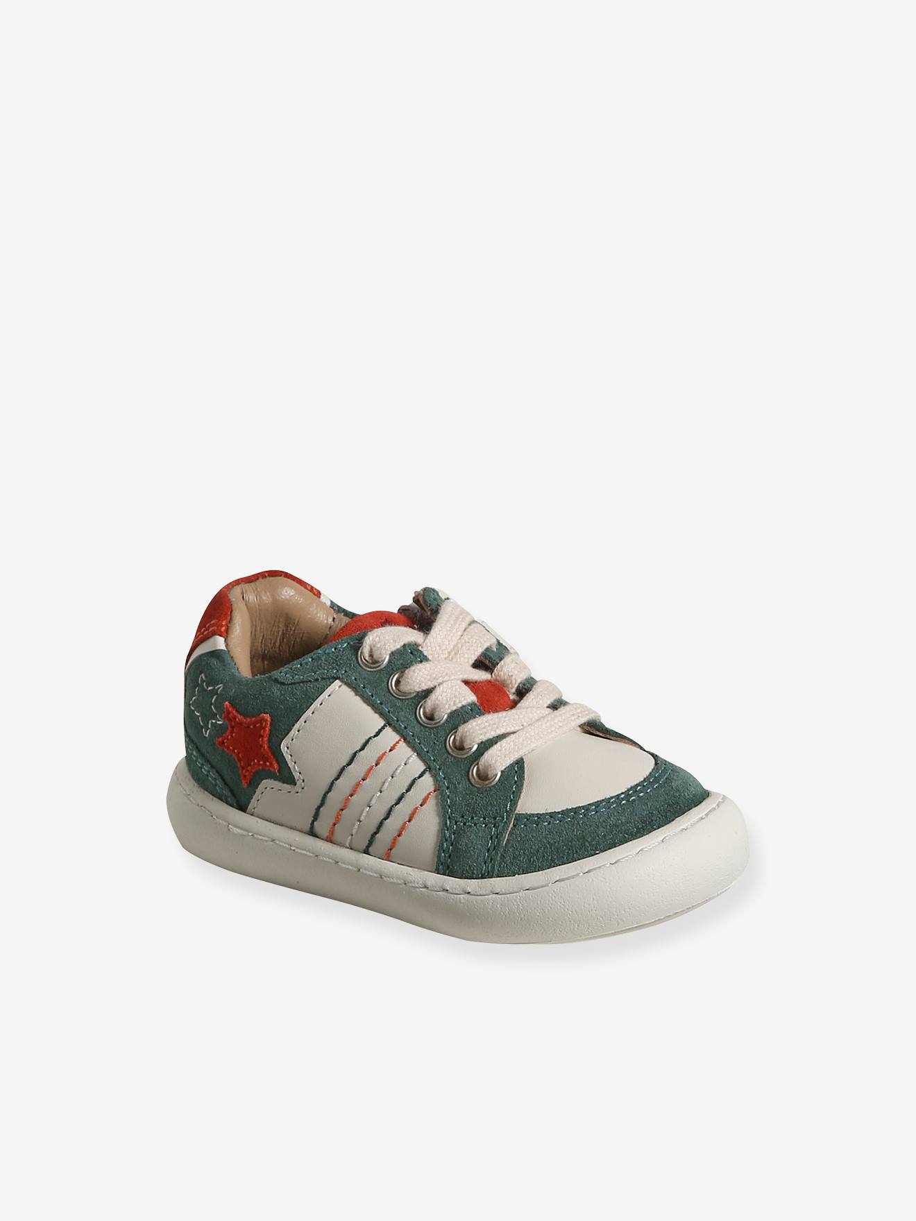 Vertbaudet Baby Sneakers mit Reißverschluss - wollweiß
