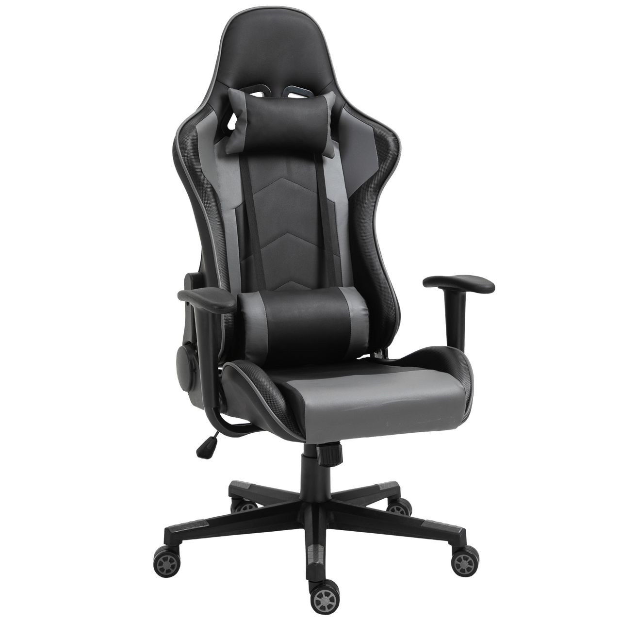 Vinsetto Ergonomischer Bürostuhl Gaming Stuhl Kunstleder Schaumstoff Schwarz