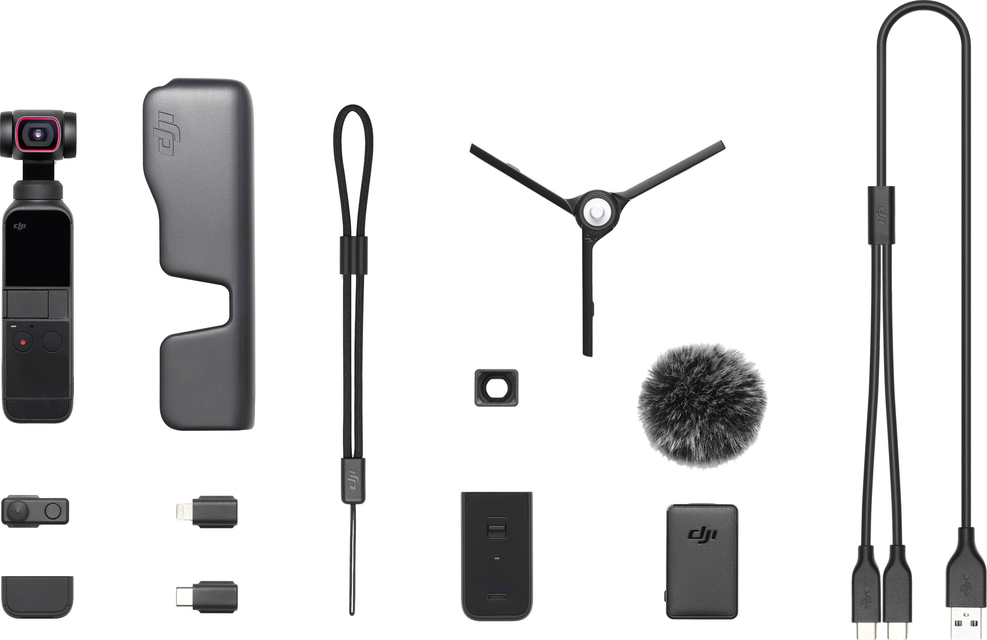 DJI Pocket 2 Creator Combo Gimbal (1/1.7” CMOS, Zeitraffer, Slow Motion, 8x Zoom, Livestreaming)