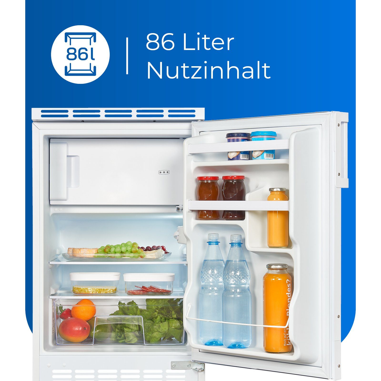 exquisit Kühlschrank UKS115-3-080F, 82 cm hoch, 49.5, 49.5 cm breit