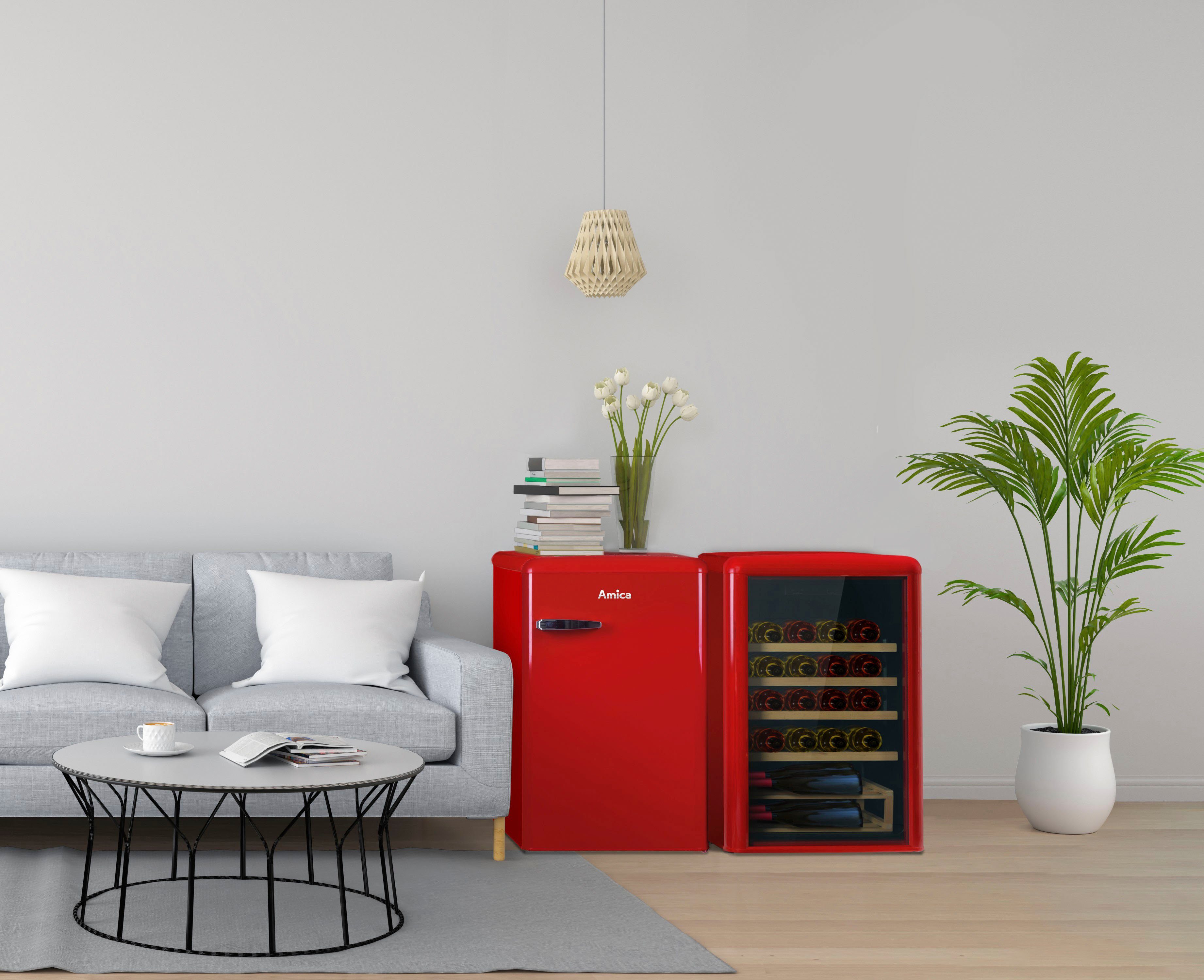 Amica Weinkühlschrank WKR 341 920 R, für 30 Standardflaschen á 0,75l