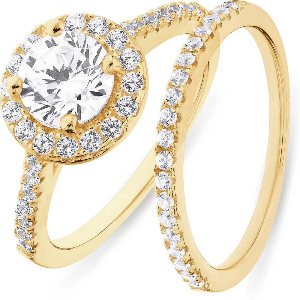 FAVS Bague pour femme 925 Argent or jaune Bague