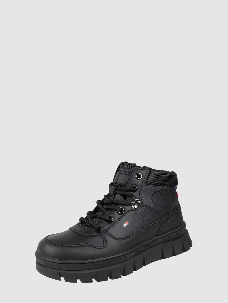 Boots in Leder-Optik Modell 'Drake' in schwarz