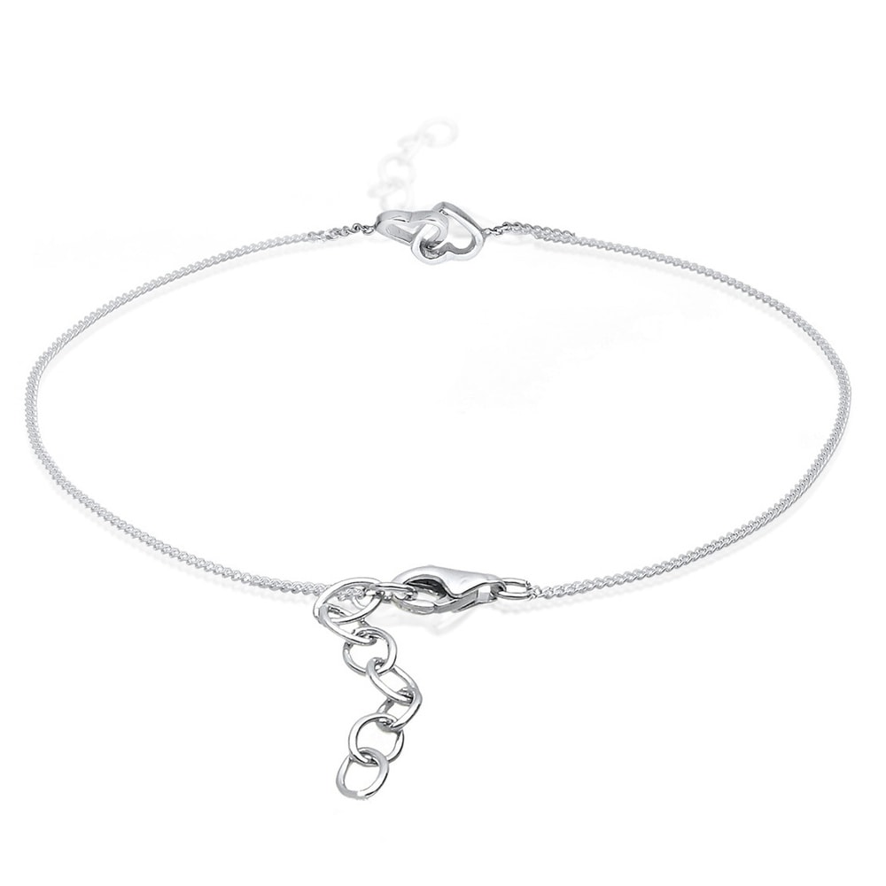 Elli Elli Bracelet de Cheville Femmes coeur en argent sterling 925 Bijoux