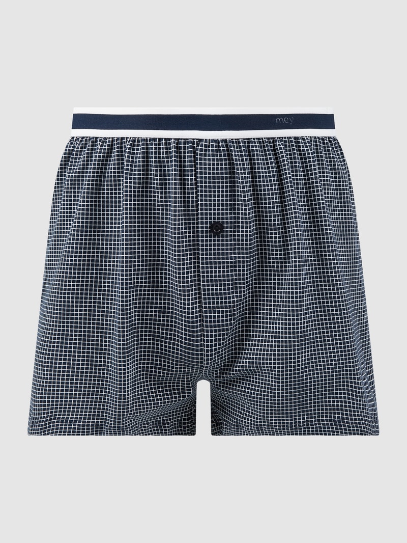 Boxershorts mit Gitterkaro in dunkelblau