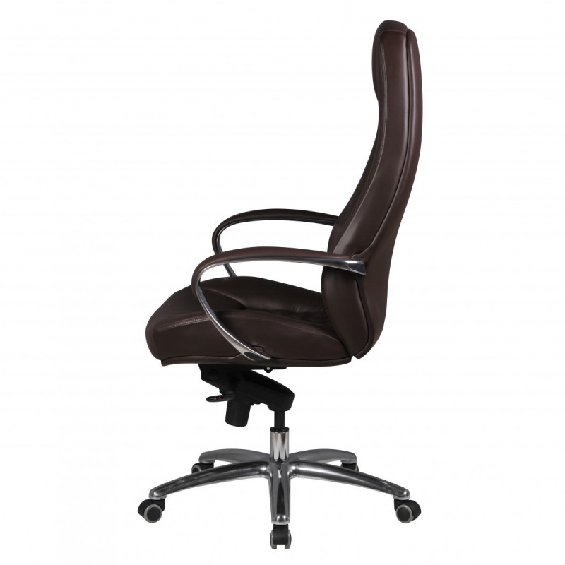 Amstyle Bürostuhl Austin Echtleder Braun Schreibtischstuhl Chefsessel Drehstuhl mit Synchronmechanik