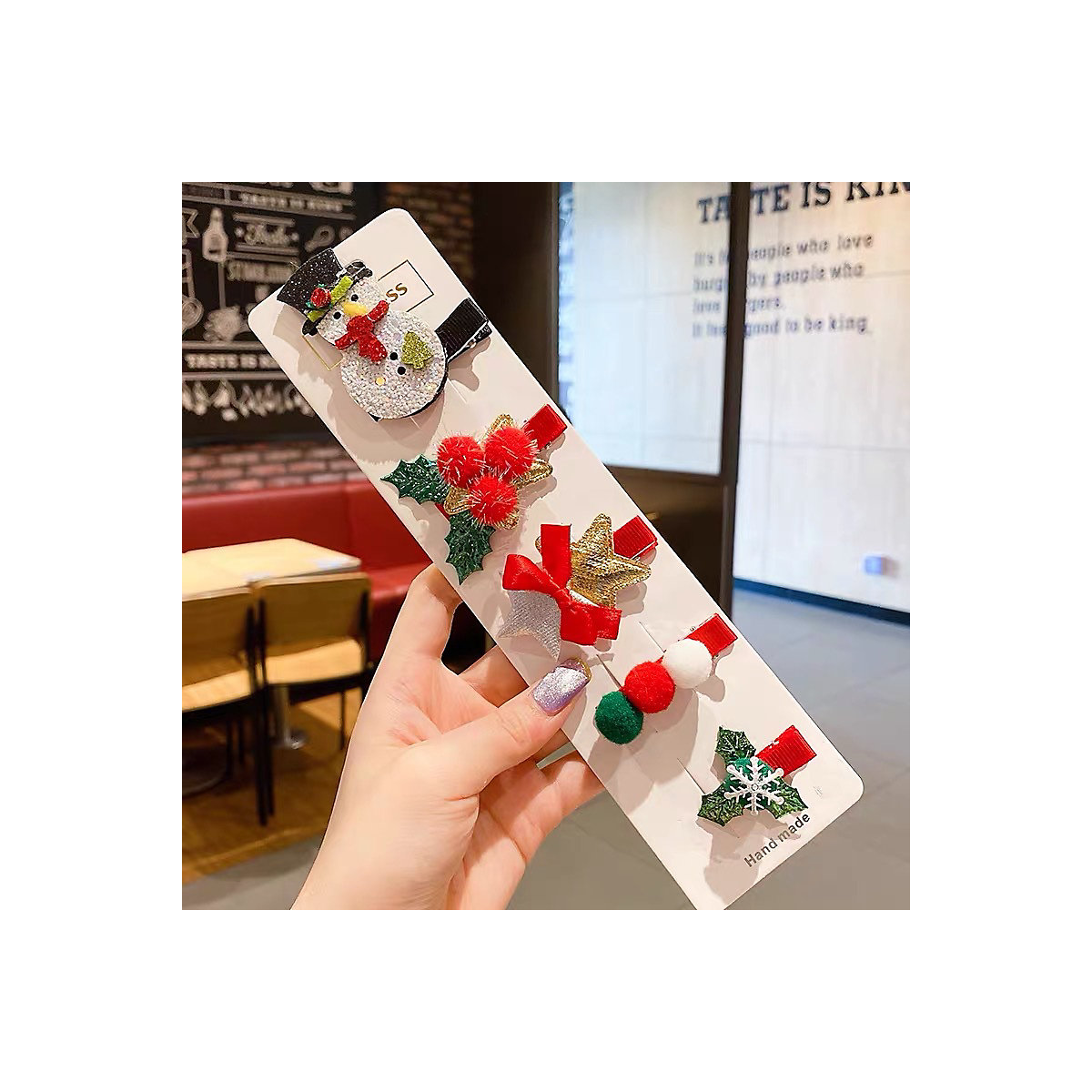 Haarspange mit Schleife für Kinder Schneemann-Weihnachtsbaum-Kindersüße Haar-Zusätze Haarspangen