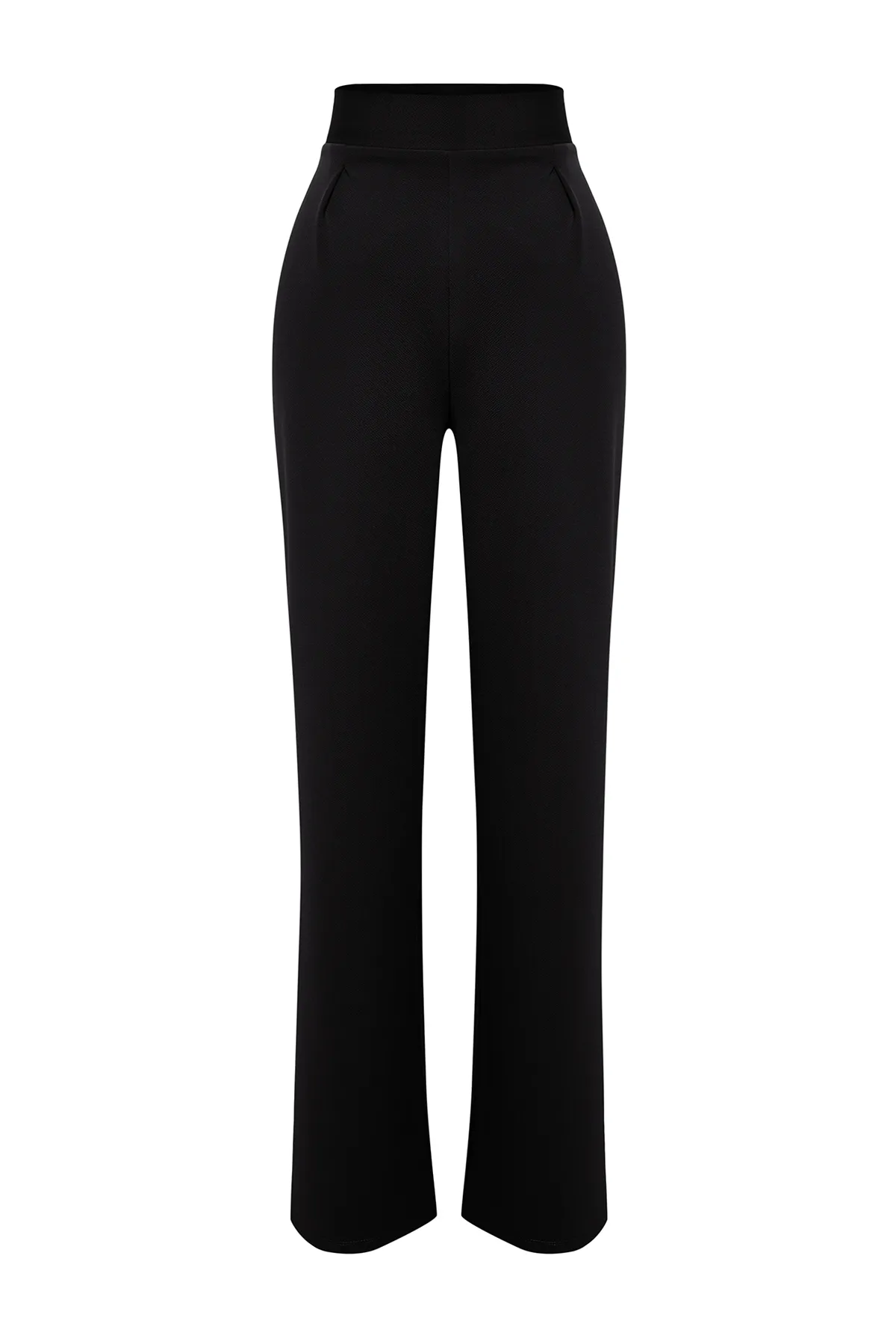Trendyol Collection  Schwarze, plissierte Hose mit weitem Bein und entspanntem Schnitt TWOSS24PL00038