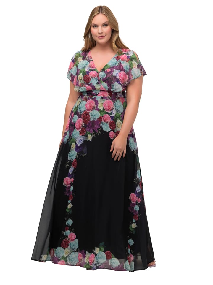 Ulla Popken Abendkleid in schwarz günstig kaufen 46 - Normalgröße