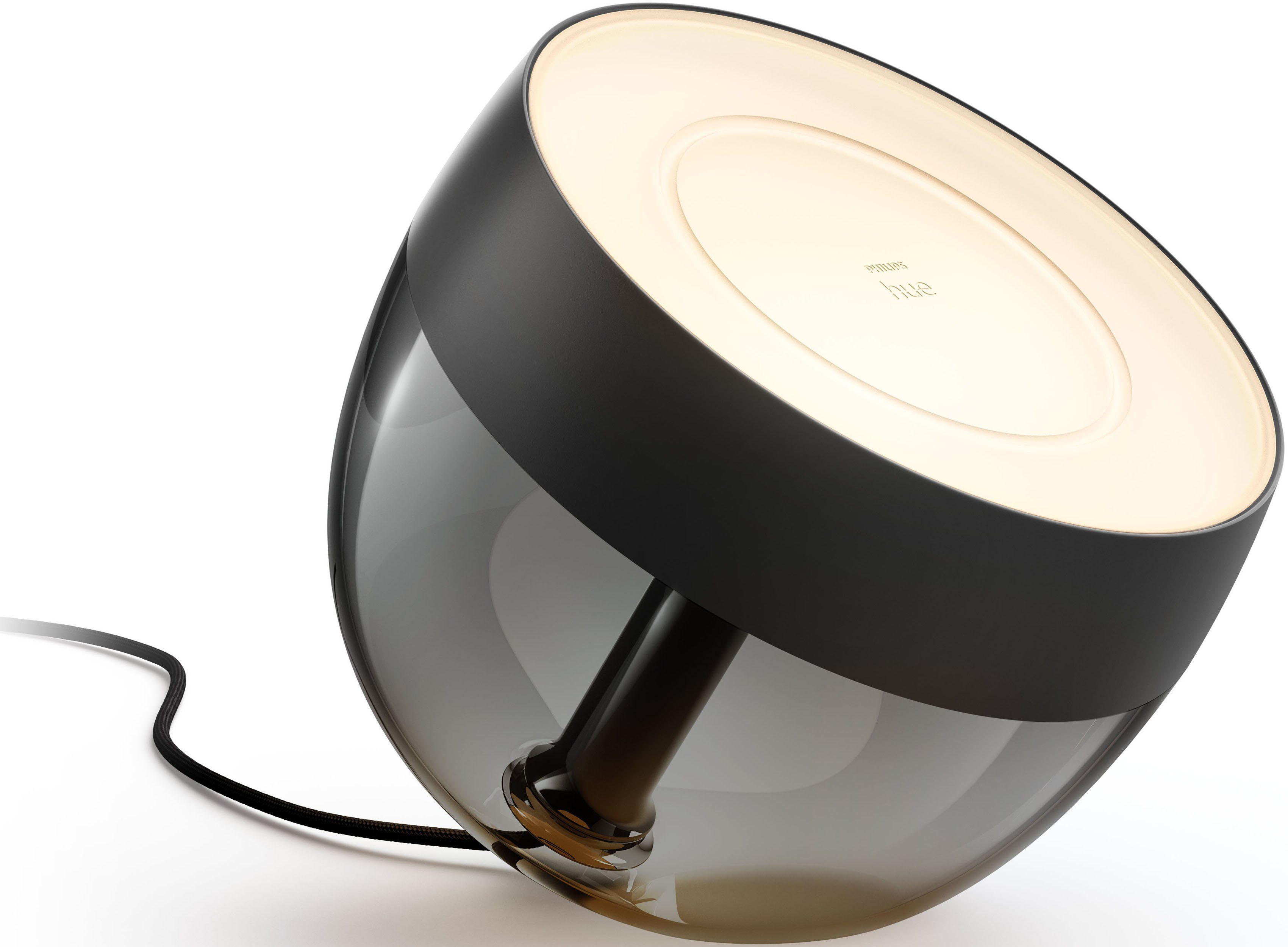 Philips Hue LED Tischleuchte Iris, LED fest integriert, Farbwechsler, Plug & Play-Lampe, Steuerung mit App oder Sprache, Hue Bridge