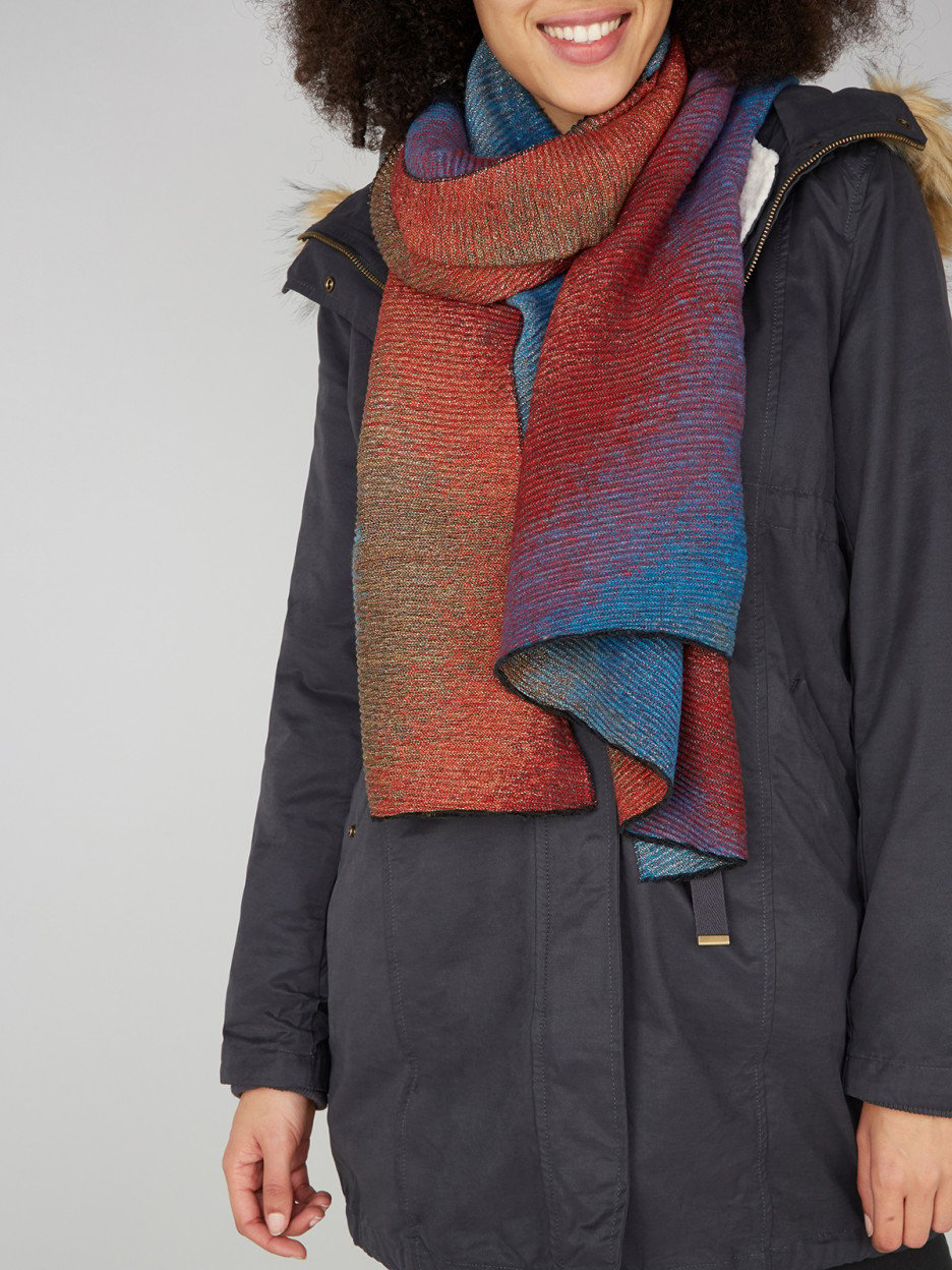 Écharpe plissée multicolore femme | La Halle