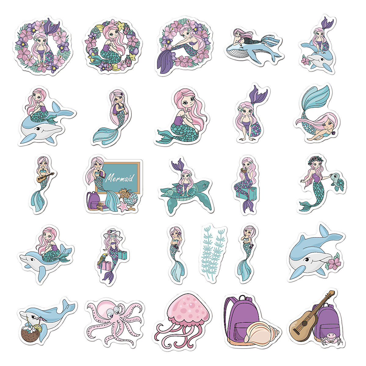 frler Aufkleber 50 Stück Vinyl Stickers Sticker für Kinder